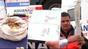 Miles de monedas, billetes y armas blancas: La insólita incautación de Aduanas en San Antonio