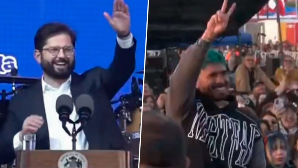 'Me caía mal...': El divertido momento del Presidente Boric con 'Mono' Sánchez en La Pampilla de Coquimbo