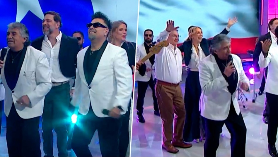 Con trencito incluido: Neme y Karen se desatan bailando con Los Viking's 5 en la previa de Fiestas Patrias