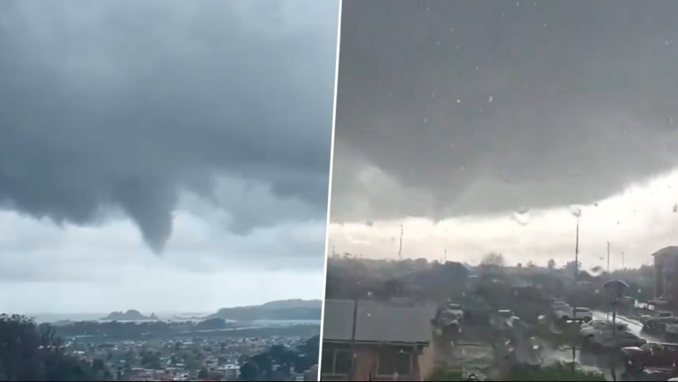 Imágenes de trombas marinas en sur de Chile: Cinco regiones están bajo aviso de este fenómeno