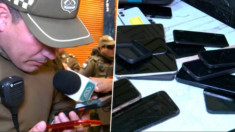 'Encontramos su teléfono': Carabineros llama a víctimas en vivo tras recuperar en el persa celulares robados