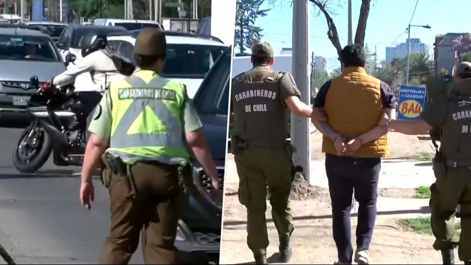 Tensa fiscalización vehicular: Detienen a sujeto con orden pendiente y motorista se da a la fuga en vivo