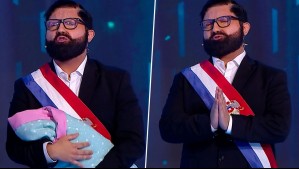 "No tenía el nombre exacto": Imitación de Felipe Parra a Gabriel Boric con su hija sacó carcajadas en Coliseo