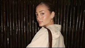 Consigue un look joven y diferente: Florencia Araneda combina chaqueta de gamuza con leggings y mocasines