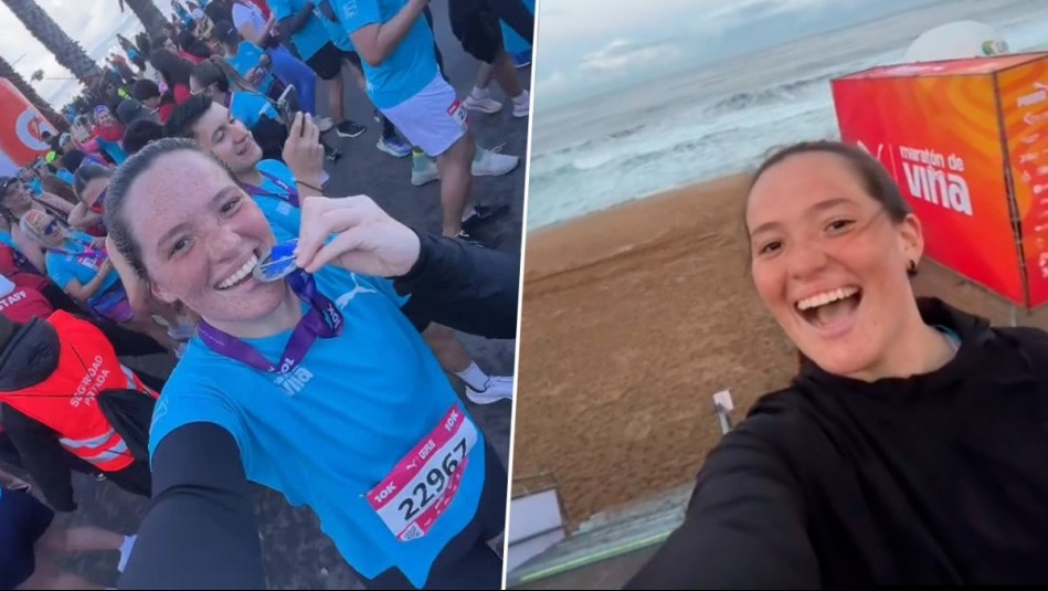 Laura de la Fuente participa en maratón de Viña y recuerda promesa que se hizo tras ser baleada en sus piernas