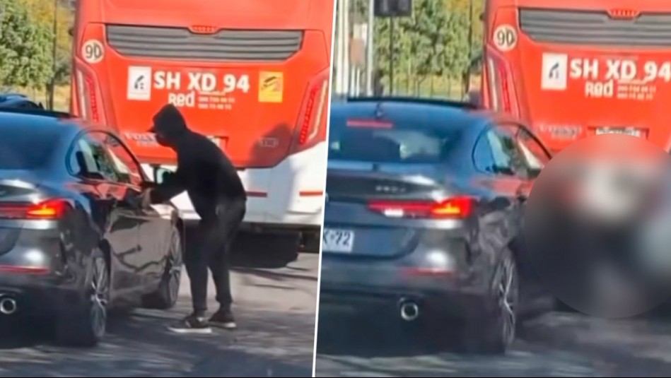 Video muestra momento exacto en que conductor atropella a delincuente y frustra encerrona en Independencia