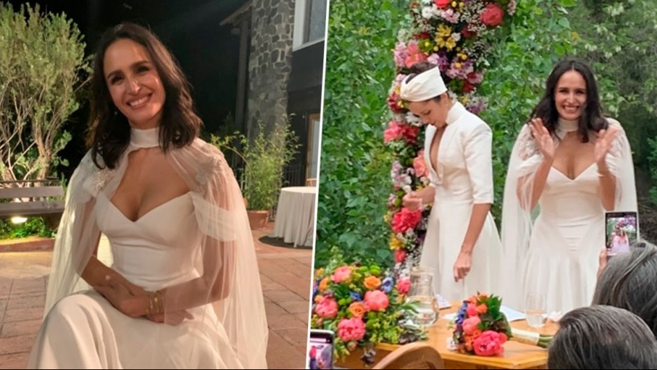 Con románticos y distintivos looks: Fernanda Urrejola se casó con Francisca Alegría este fin de semana