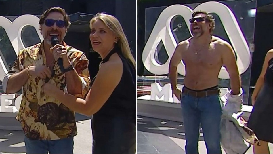 'Me quiero sacar la ropa': Neme no aguanta el calor y termina a torso desnudo en vivo en Mucho Gusto