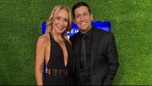 Karen Doggenweiler y Rafa Araneda, animadores de Viña 2026, se lucen en alfombra azul de los premios Billboard