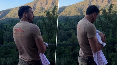 Una vista única: El tierno video de Pangal Andrade con su hija Alanna y el paisaje del Cajón del Maipo