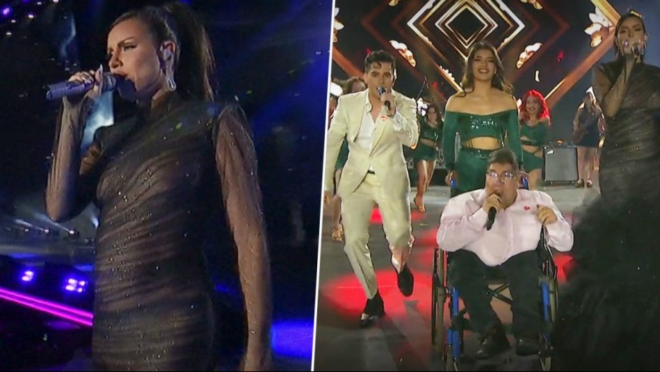 Lució su avanzado embarazo: Emilia Dides y destacados cantantes se lucieron en el cierre de la Teletón 2025