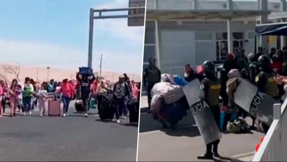 El tenso momento en que migrantes ingresan a territorio peruano: Fueron reconducidos a la frontera con Chile