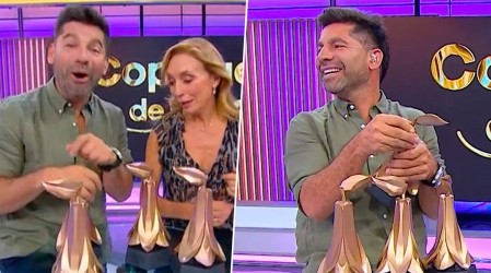 "Me va a matar": Karim Butte vive chascarro en vivo al romper Copihue de Oro de Neme