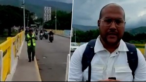 '¿Qué hacen aquí?': Equipo de Mega enfrenta tenso momento con policías venezolanos en frontera con Colombia