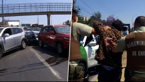 Delincuentes detenidos tras intentar atropellar a carabinero en persecución: Chocaron auto con bebé a bordo