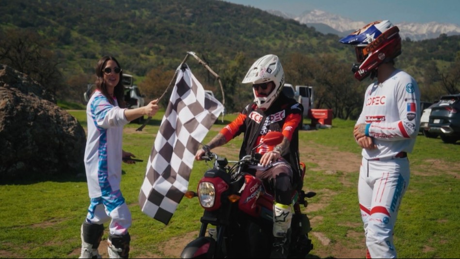 Desde una estación Copec al motocross: Edo Caroe protagoniza capítulo de 'Punto de Encuentro' con Tita Ureta