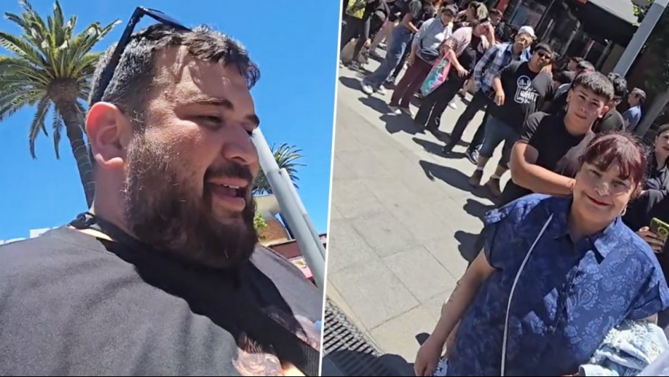 Una 'fila kilométrica': Otakin vive inesperado momento de fama junto a su hija
