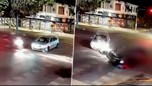 Video muestra momento en que conductor ebrio impacta a carabinero de civil que circulaba en moto