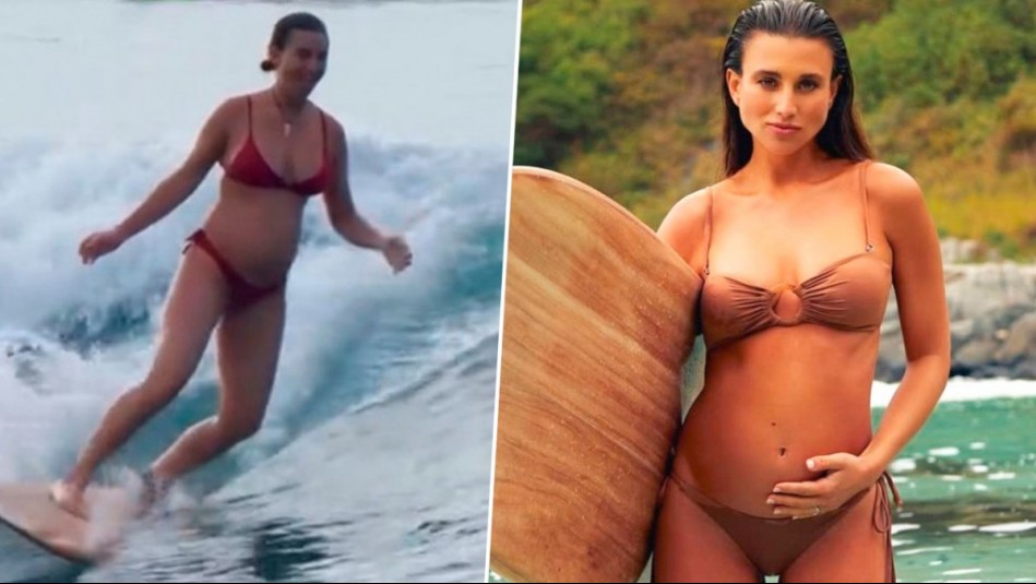 Tita Ureta responde a quienes la critican por surfear embarazada: 'Está la mentalidad antigua...'