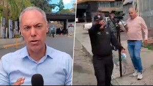 'No me puedes tocar el equipo': Policía Bolivariana amedrentó a corresponsal de Mega durante despacho