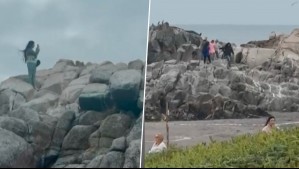 Por la foto para el 'recuerdo': Indignación por turistas que invaden santuario de lobos marinos en Cobquecura