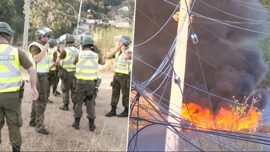Desalojan megatoma de San Antonio: Residentes oponen resistencia prendiendo barricadas y lanzando molotovs