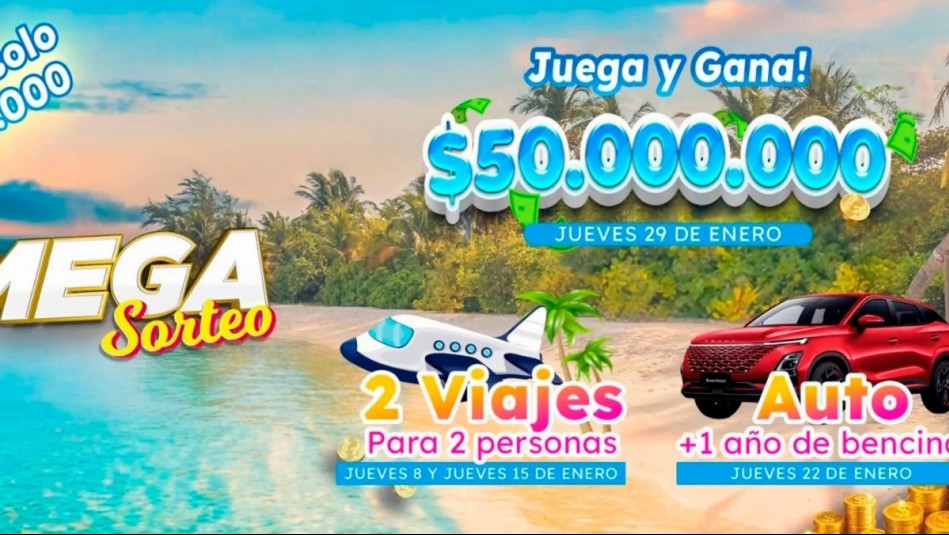 ¡Se fue otro viaje al Caribe! Este es el número ganador del segundo sorteo del Mega Sorteo Vacaciones