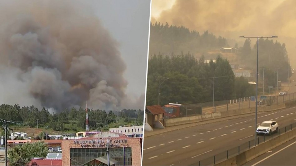 Gendarmería ante incendio en inmediaciones de cárcel en Concepción: 'Activamos los protocolos internos'