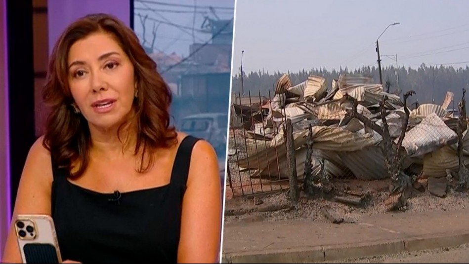 Carmen Gloria Arroyo por incendios forestales en Ñuble y Biobío: 'Casi o tanto más que el terremoto de 2010'