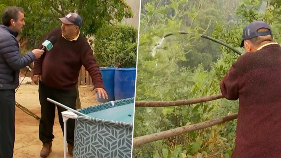 'Calculamos que podía pasar': Vecino compró piscina para proteger su casa ante incendios en Concepción