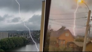 Caída de rayos cerca de casas: Impactantes registros de tormentas eléctricas en pleno verano en el centro-sur