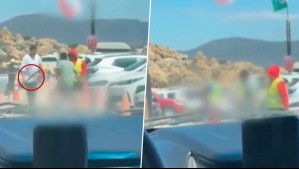 Pelea en estacionamiento de playa Totoralillo: Video capta a sujeto amenazando con una escopeta