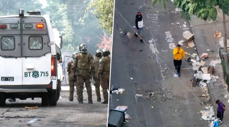 Ambulantes levantan barricadas y se enfrentan a Carabineros tras nuevo operativo en Meiggs