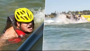 Lo dio todo: Roberto Saa vive experiencia extrema en el famoso 'sacachucha' del Lago Rapel