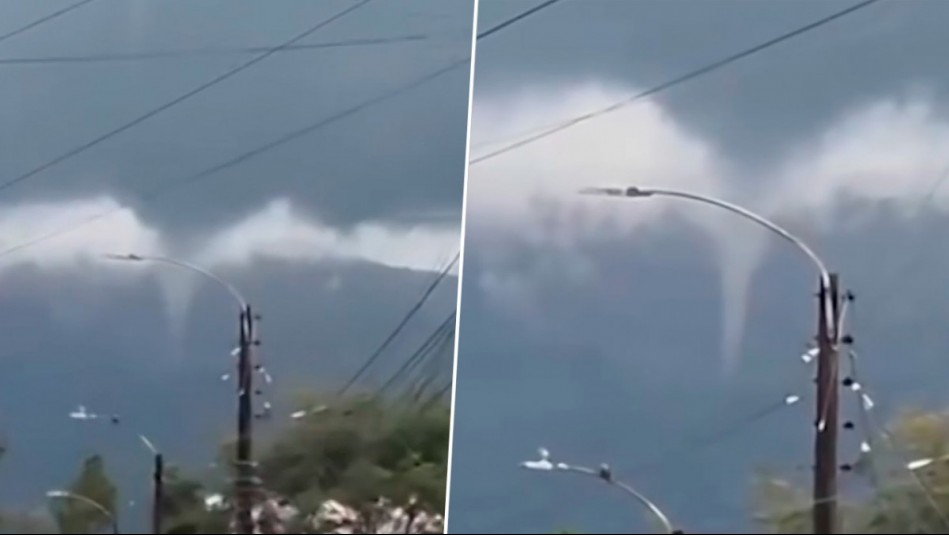 Registran inusual 'nube embudo' en Pucón: Alejandro Sepúlveda explica su diferencia con un tornado