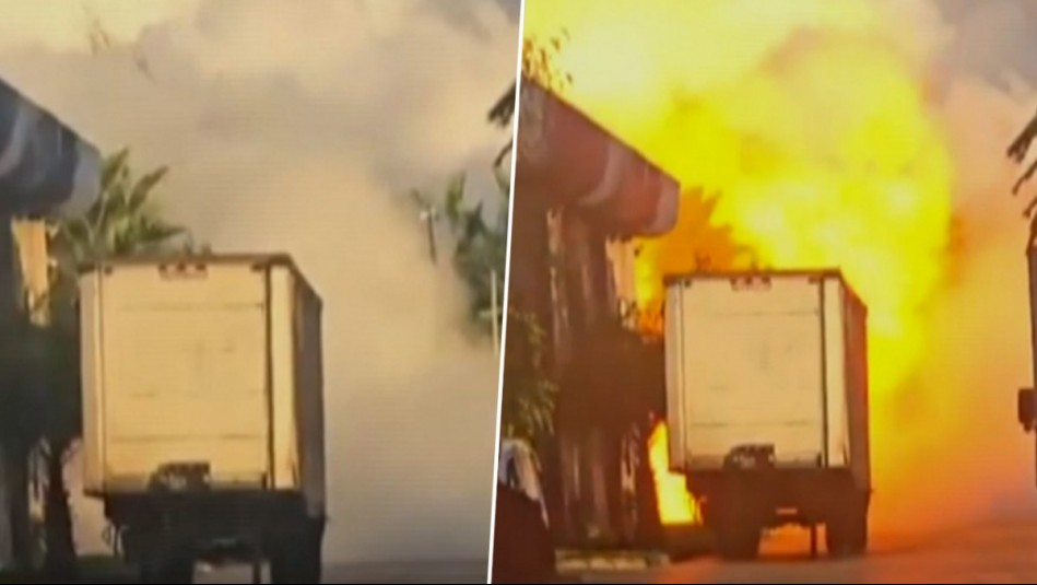 Video capta momento exacto de la explosión en Renca: Arrasó con todo a su paso