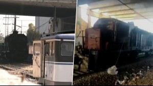 'Parecía una bomba atómica': Tren bajo el paso nivel terminó quemado tras enorme explosión en Renca