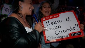 'Marco, el anillo ¿cuándo?': La inesperada propuesta que encendió la galería de Viña 2026