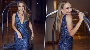 Con 10 mil cristales: Karen Doggenweiler sorprendió en la cuarta noche de Viña 2026 con increíble vestido azul
