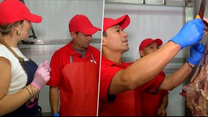 Chapu aprendió a despostar en su visita a 'Carnes Duarte': 'No es nada de fácil esto'