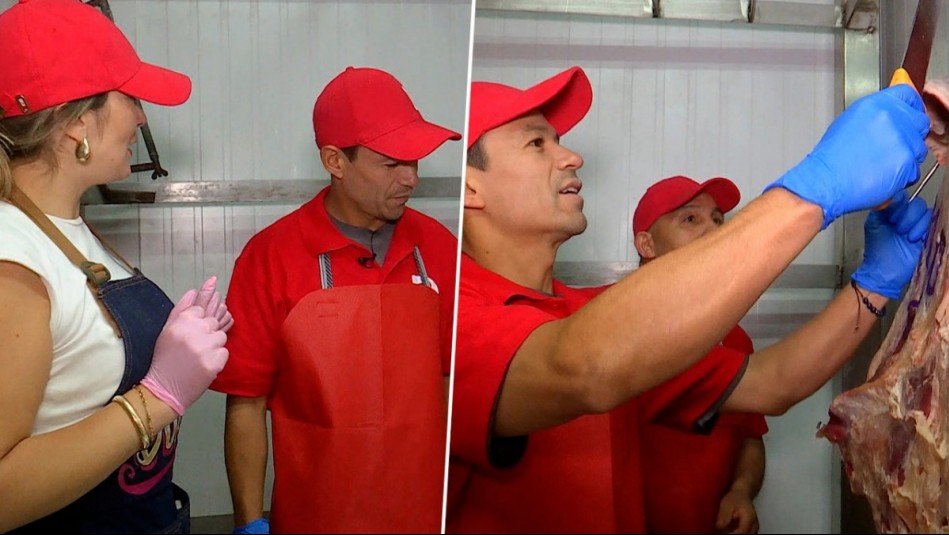 Chapu aprendió a despostar en su visita a 'Carnes Duarte': 'No es nada de fácil esto'