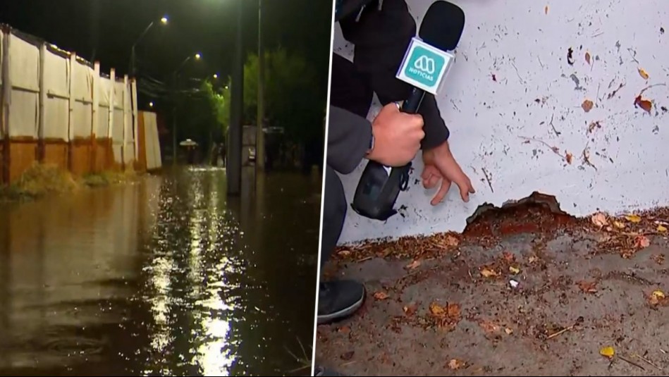 40 viviendas terminaron inundadas en Linares: Vecinos debieron romper panderetas para sacar el agua