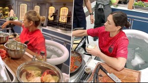 Furia movió la ruleta y desató el caos: Participantes debieron cocinar en un tanque de agua con hielo