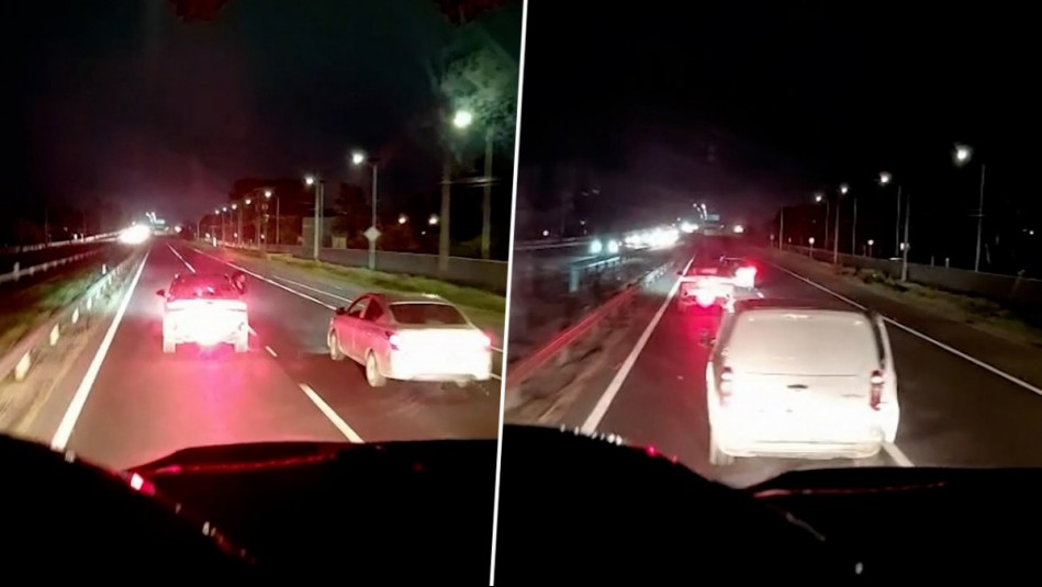 Video muestra en primera persona cómo delincuentes interceptan camión en plena Ruta 5 Sur