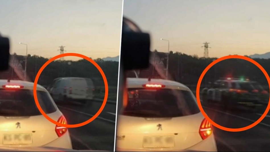 Video muestra disparos en persecución policial tras violento robo a camión en Ruta 5 Sur