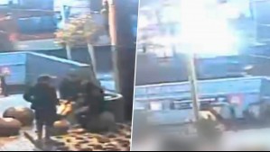 Video muestra huida de transeúntes ante disparos contra delincuente que intentó asaltar a funcionario PDI