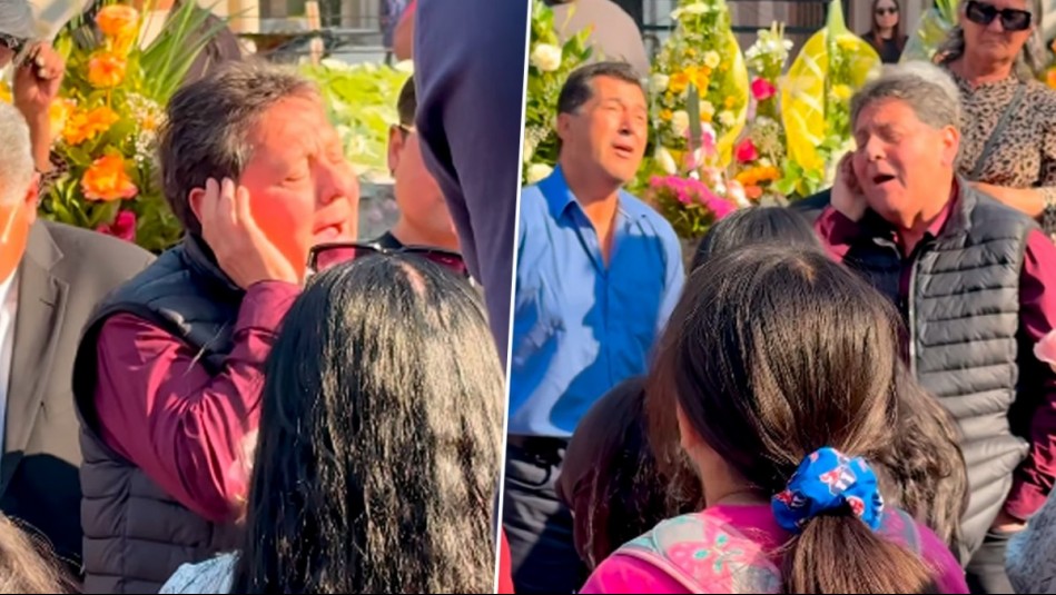 La emotiva despedida del 'Guatón' de Los Atletas de la Risa a su fallecida esposa: Lo acompañó el 'Chino'