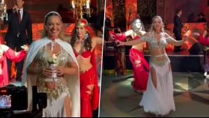 Así fue la danza árabe que hizo Daniela Nicolás en su matrimonio acompañada por sus familiares