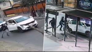 Nueva modalidad de robo: Bandas de delincuentes se bajan de autos para asaltar en paraderos del sistema Red