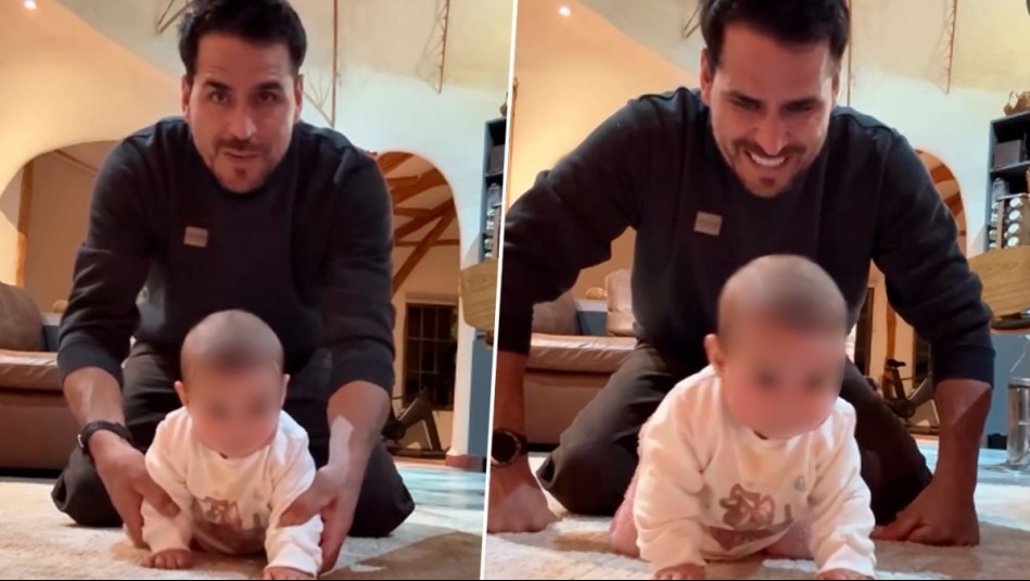¡Un padre orgulloso! El tierno video de Pangal Andrade enseñando a gatear a su hija Alanna